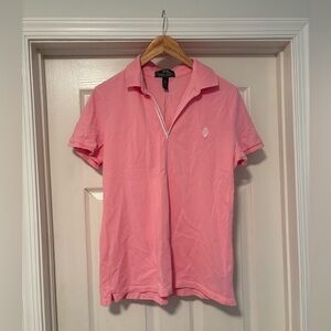Lauren Active by Ralph Lauren 100% Cotton Pink Polo